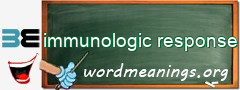 WordMeaning blackboard for immunologic response